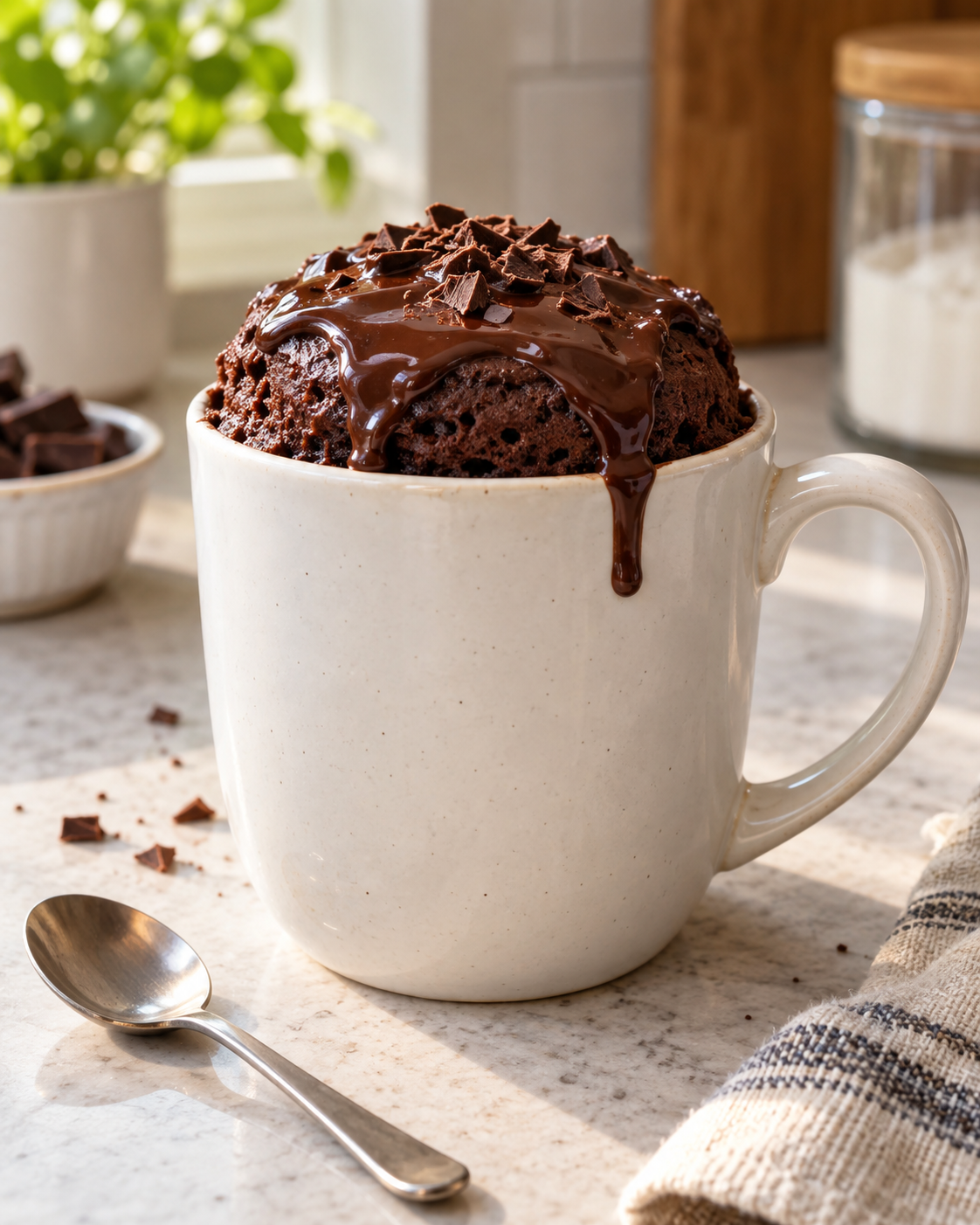 Bolo de caneca de chocolate