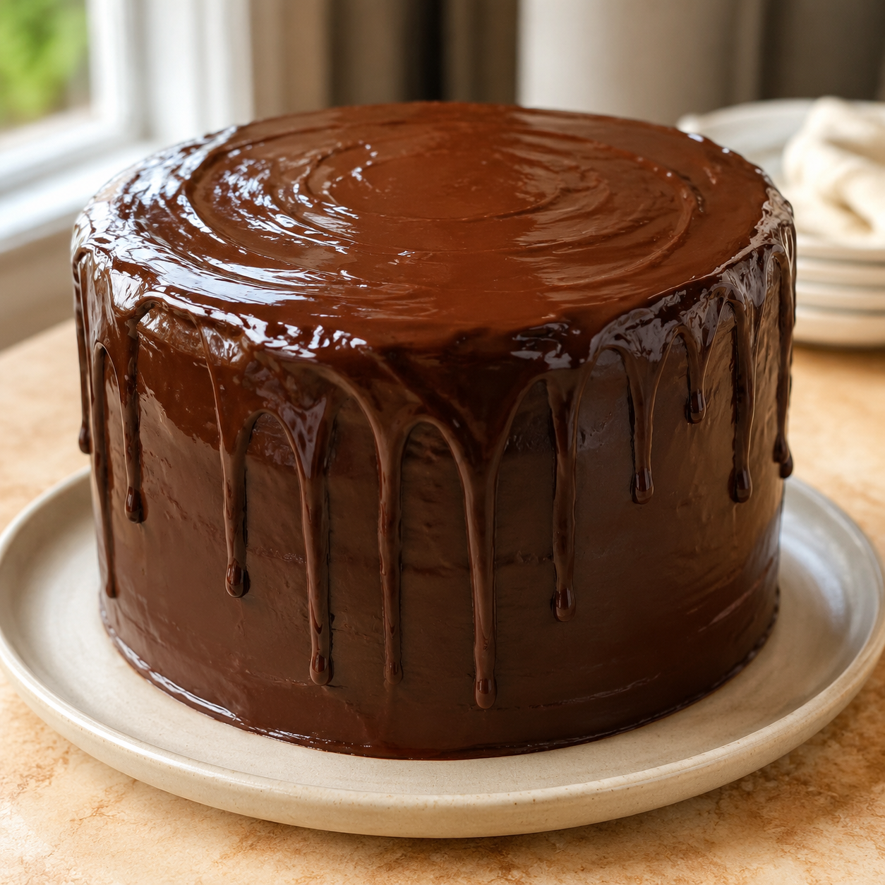 Bolo de chocolate com ganache