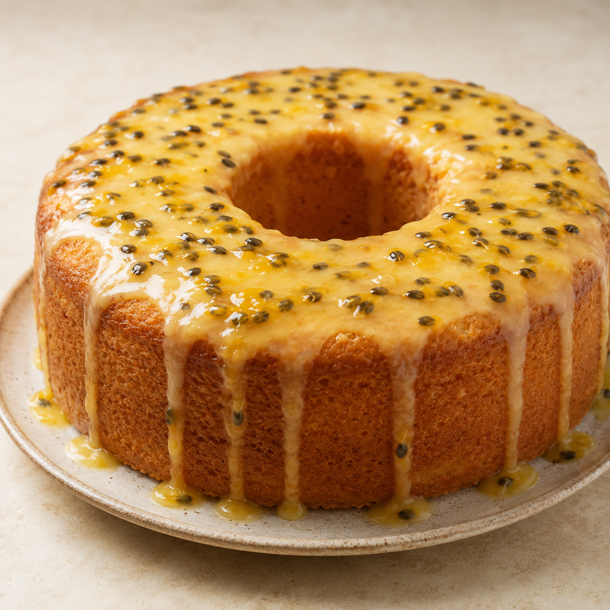 Bolo de maracujá sem glúten