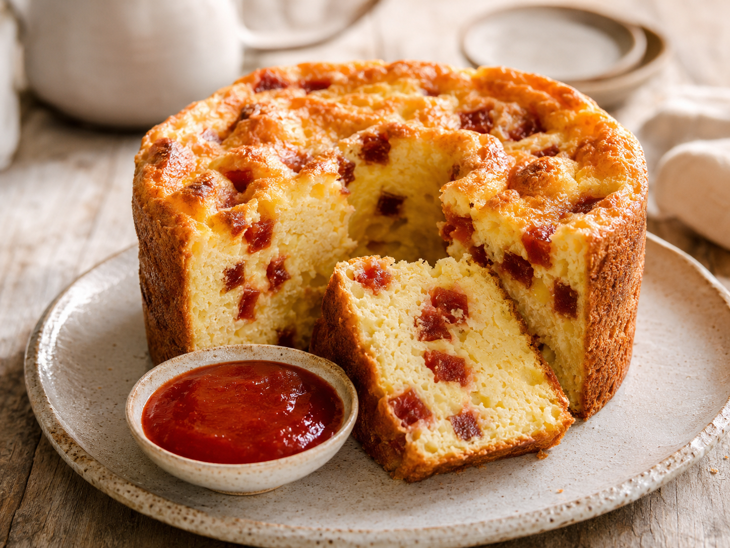 Bolo de queijo com goiabada